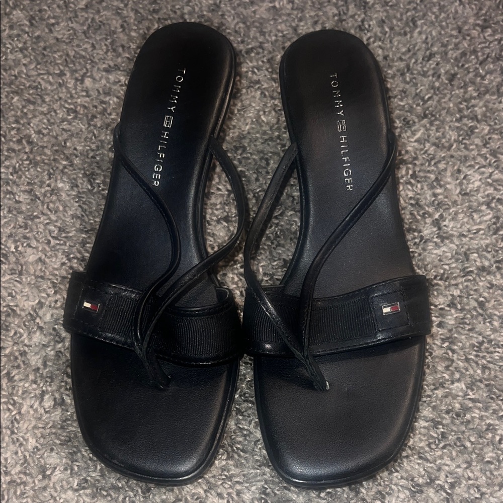 Tommy Hilfiger Black Strappy Sandals